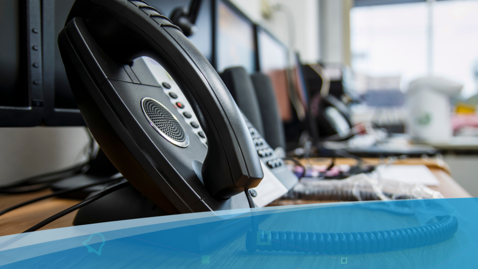 Telephone in an office