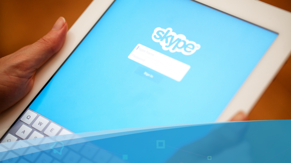 Skype on a tablet