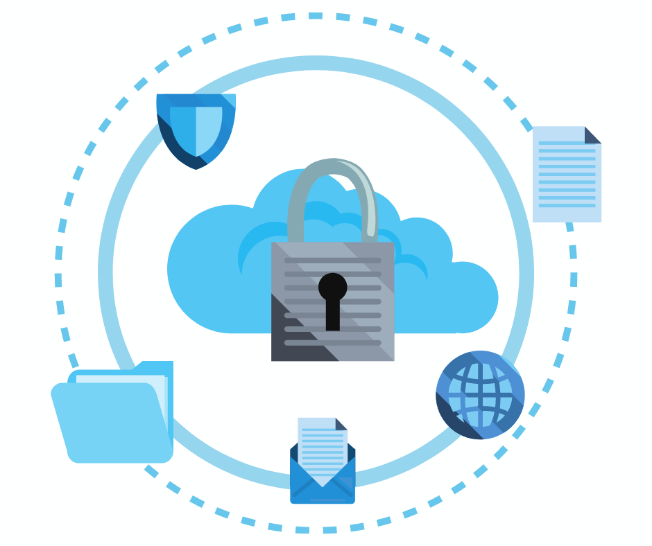 padlock and computer images