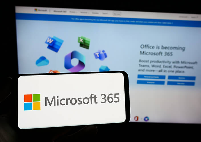 Microsoft 365 on mobile phone device