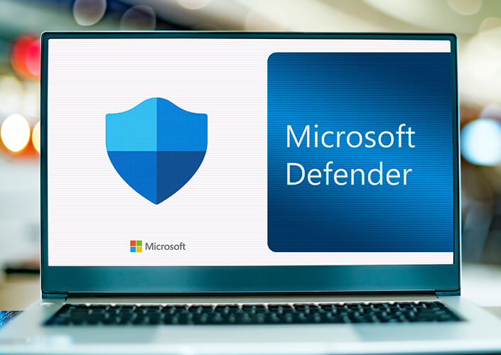 Microsoft Defender on Laptop Screen